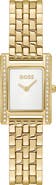 BOSS Lucy Precious Rectangular Watch, 18.5mm