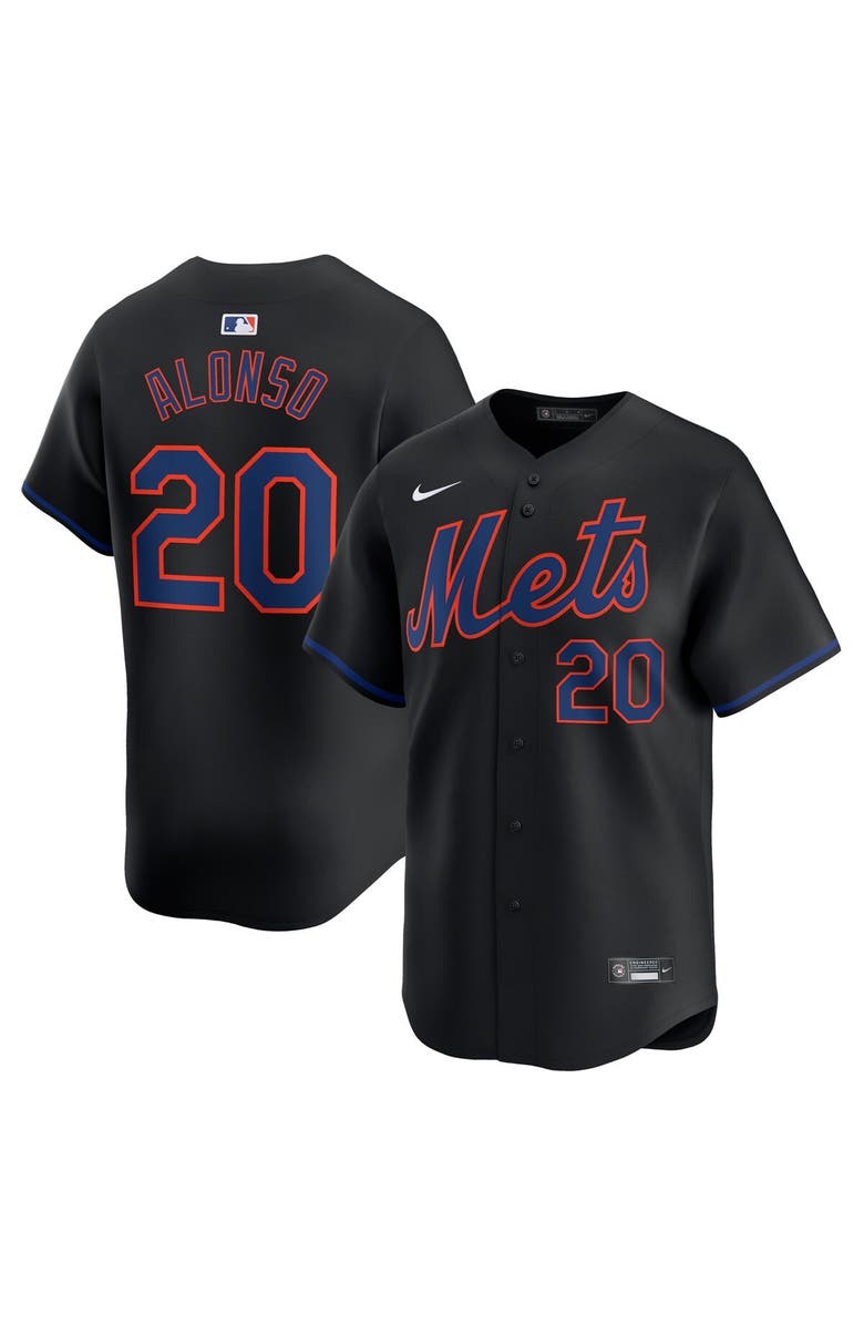 Nike Men's Nike Pete Alonso Black New York Mets Alternate Limited Player Jersey, Main, color,