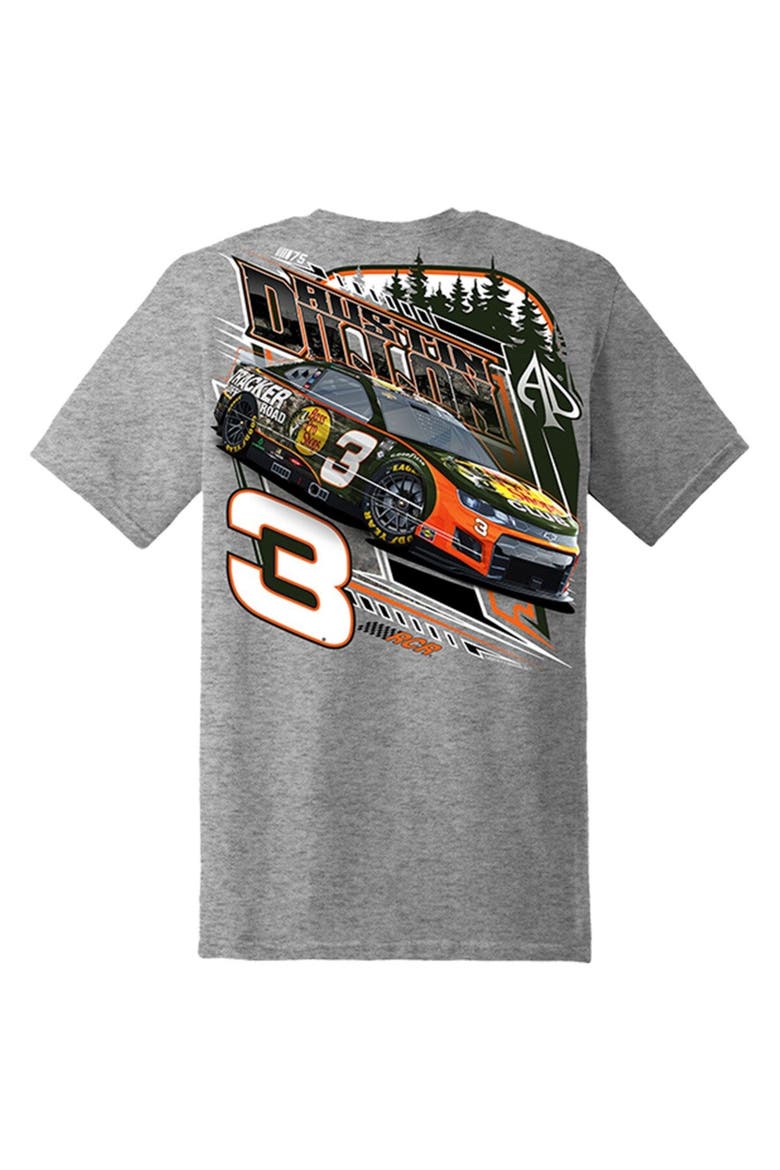 Men's Richard Childress Racing Team Collection Heather Gray Austin Dillon 2023 #3 Bass Pro Shops T-Shirt, Alternate, color, Heather Gray