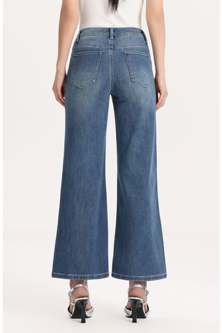 Eyelet Scallop Hem Ankle Flare Jeans, Alternate, color, NEBULA