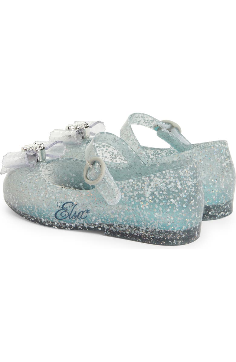 Mini Melissa Mini Sweet Love Disney Princess Mary Jane Flat, Alternate, color, Glitter Blue/ Blue