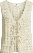 BP. Tie Front Cotton Sweater Vest