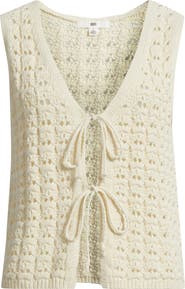 BP. Tie Front Sweater Vest