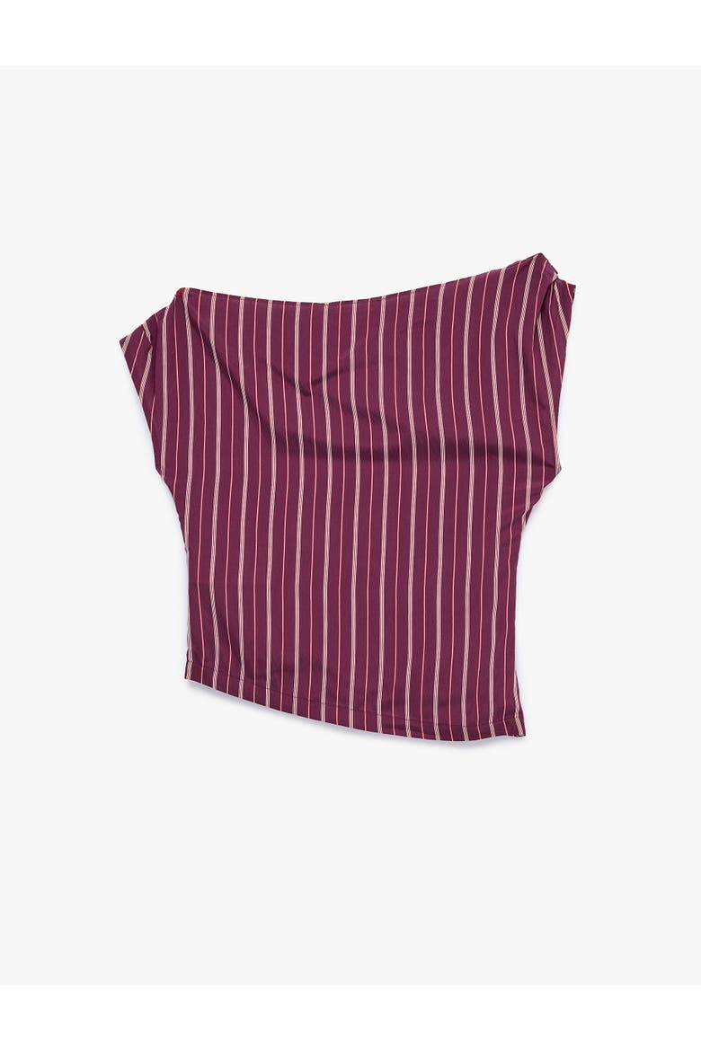 Slim Fit Sleeveless Dropped Shoulder Striped Top, Alternate, color, BORDEUX STRIPE