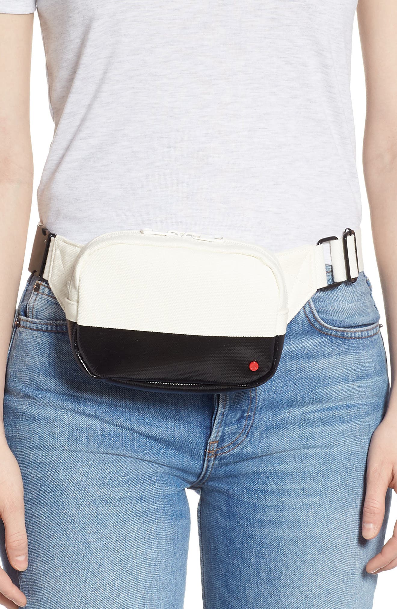 Homecrest Crosby Belt Bag, Alternate, color, NATURAL/ BLACK