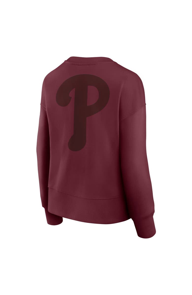 FANATICS Women's Fanatics Burgundy Philadelphia Phillies Elements Flow Pullover Sweatshirt, Alternate, color, 
