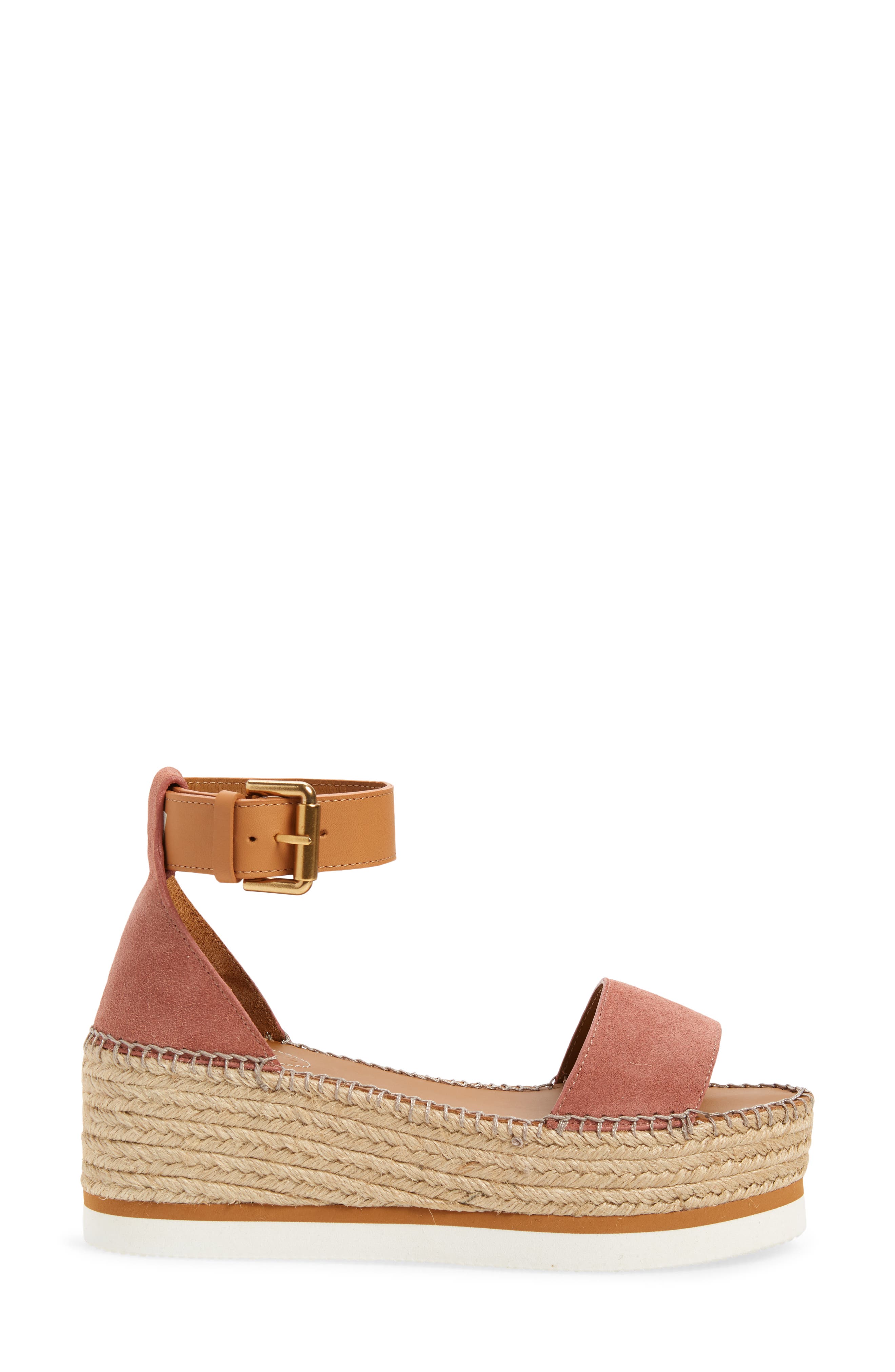 Glyn Platform Espadrille Sandal, Alternate, color, DARK PINK
