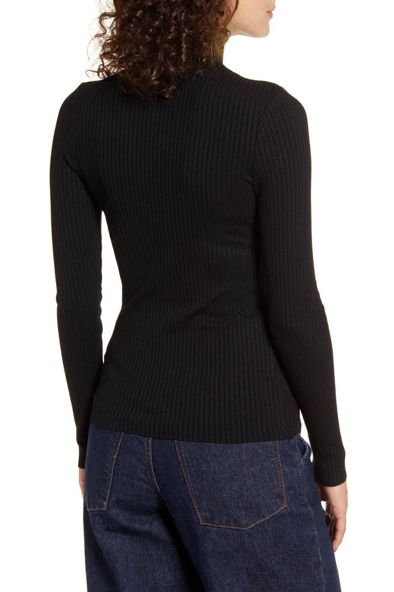 Luxe Rib Top, Alternate, color, BLACK RIB