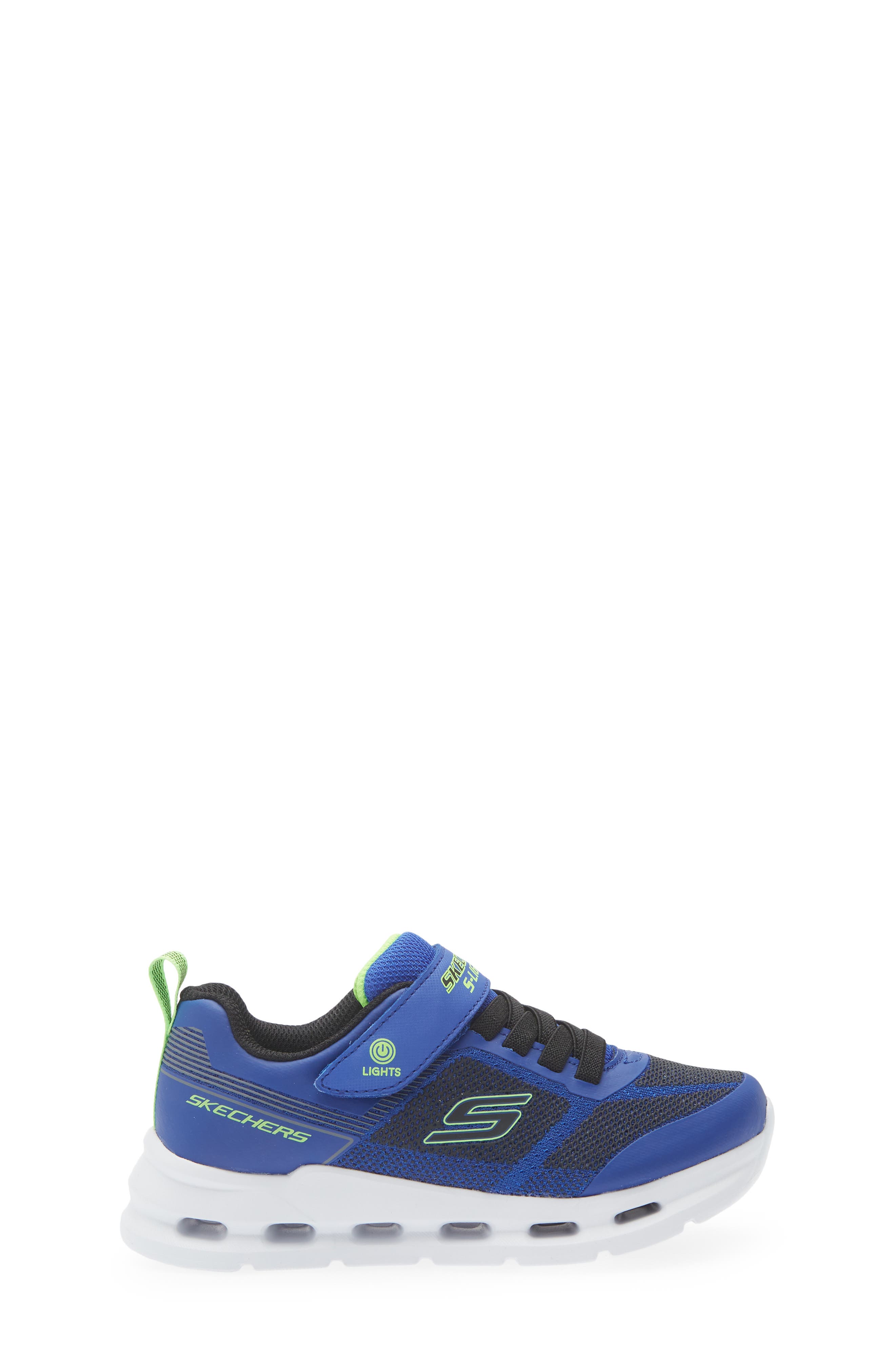 SKECHERS Kids' S-Lights<sup>®</sup> Glide-Step<sup>®</sup> Lights Sneaker, Alternate, color, Black/Blue
