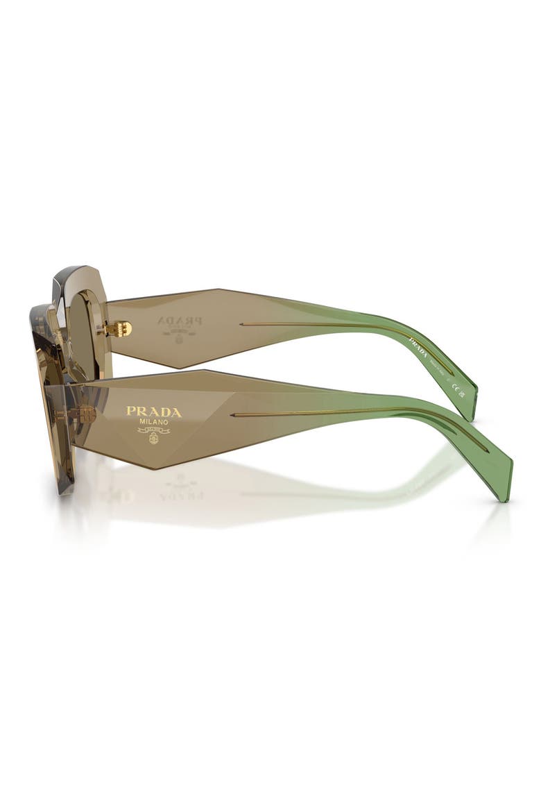 54mm Square Sunglasses, Alternate, color, TERRA / LIGHT BROWN