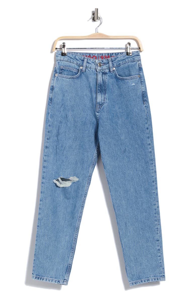 Straight Leg Jeans, Alternate, color, BRIGHT BLUE