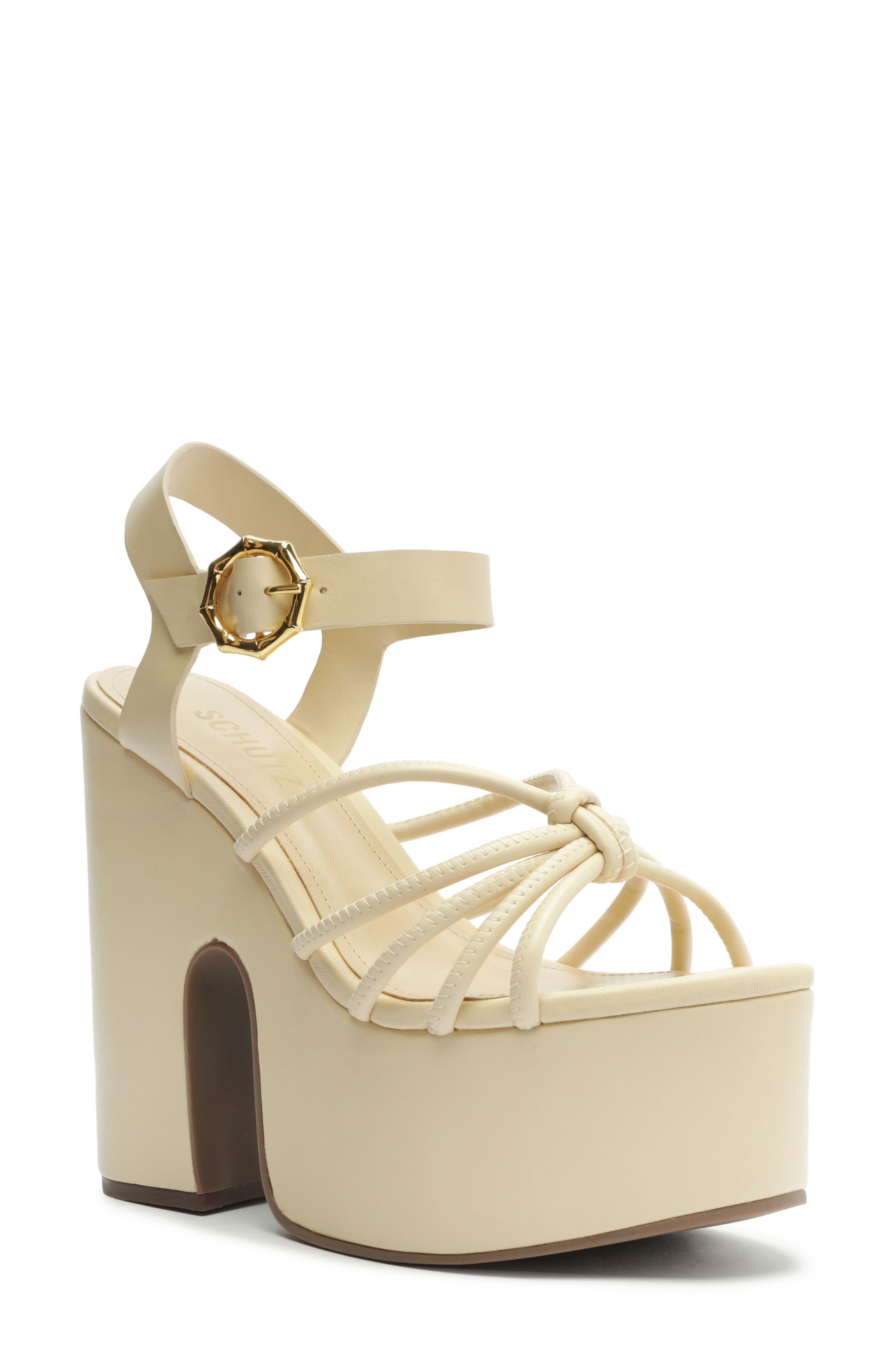 Schutz Mahi Cutout Platform Sandal, Main, color, 