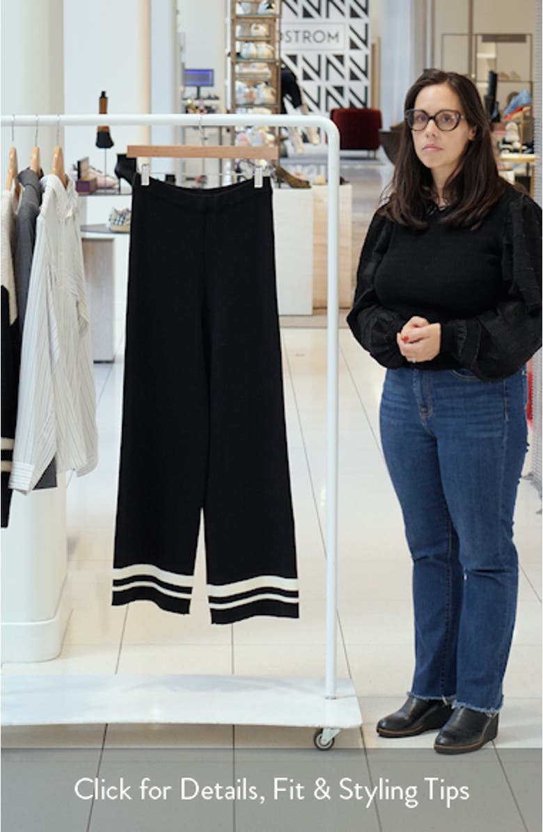 Lowell Stripe Wide Leg Rib Pants, sales video thumbnail