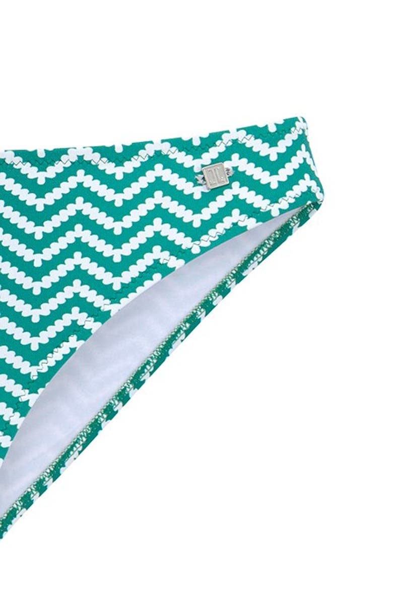 LASCANA Chevron Classic Bikini Bottom, Alternate, color, Green 
White