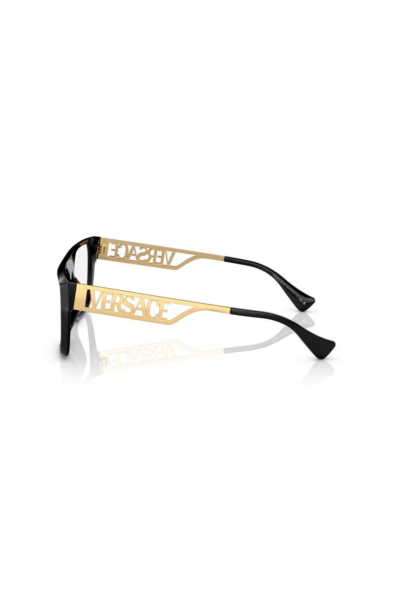Versace 55mm Rectangle optical glasses, Alternate, color, Black