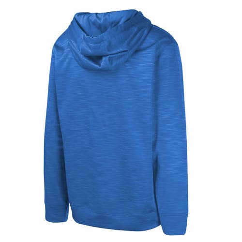 OUTERSTUFF BLUE DETROIT LIONS STREAK FLEECE PULLOVER HOODIE
