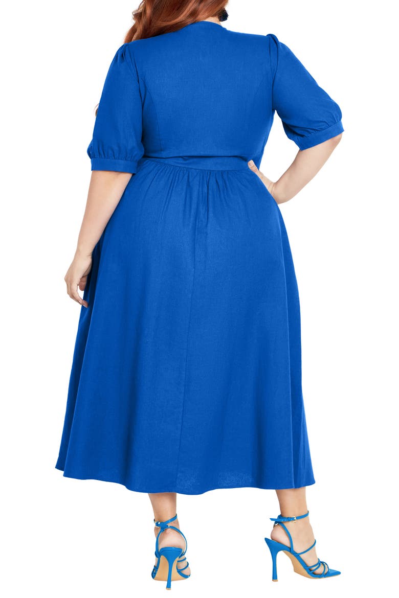 Sunset Stroll Fit & Flare Dress, Alternate, color, MONACO BLUE