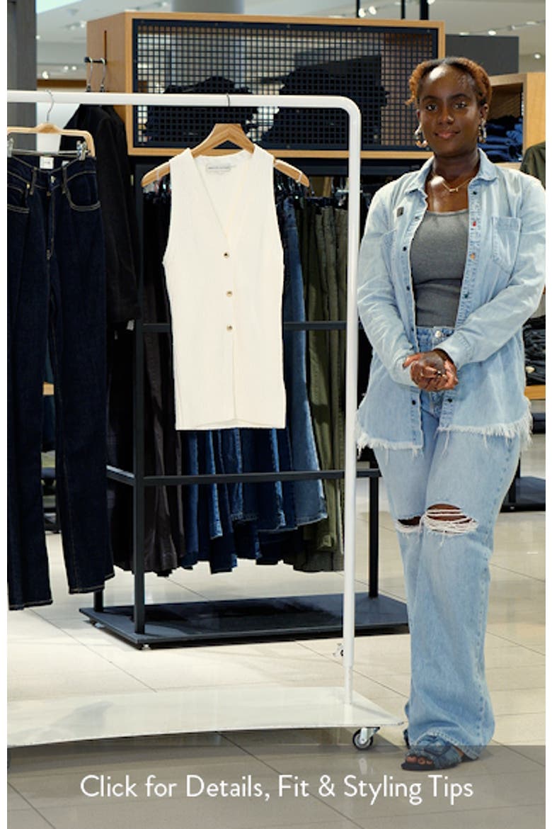Rib Knit Button-Up Vest video
