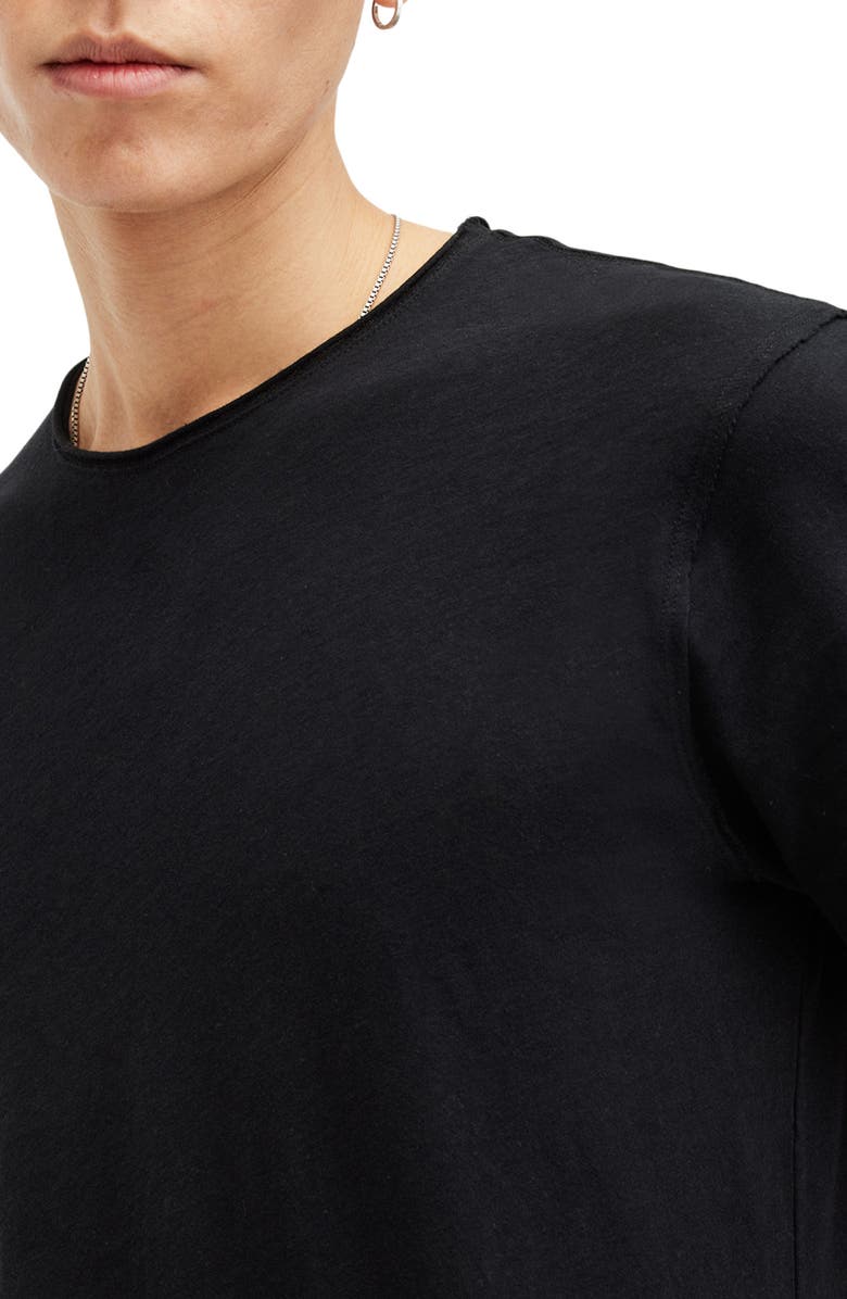AllSaints Figure Cotton T-Shirt, Alternate, color, Jet Black