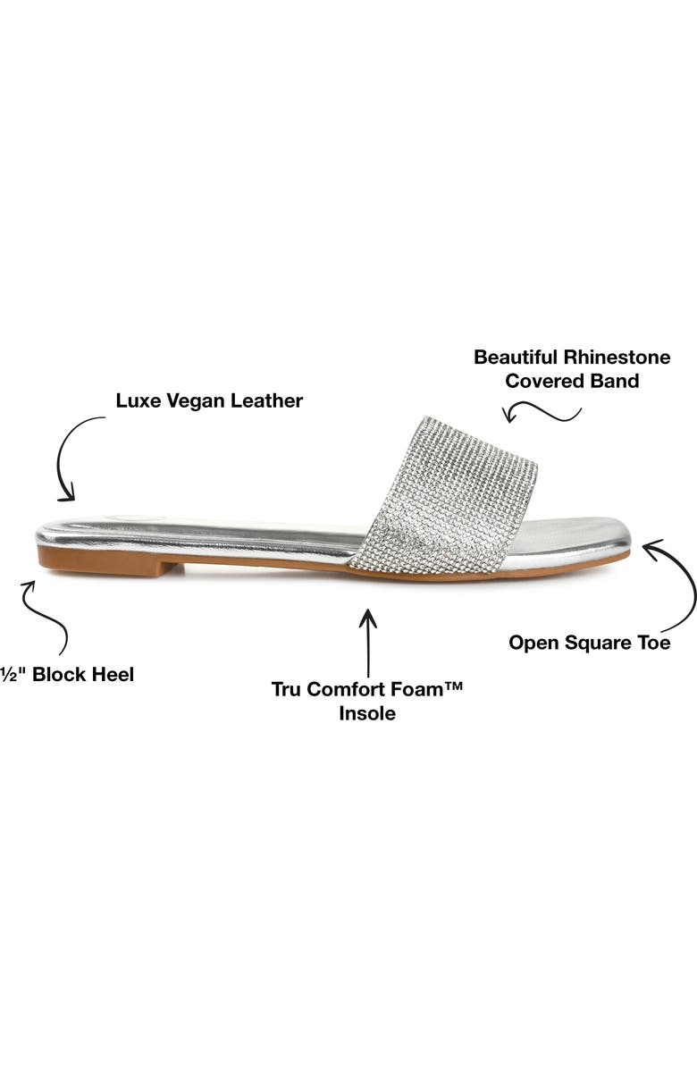 Journee Collection Grayce Square-Toe Slide, Alternate, color, Silver