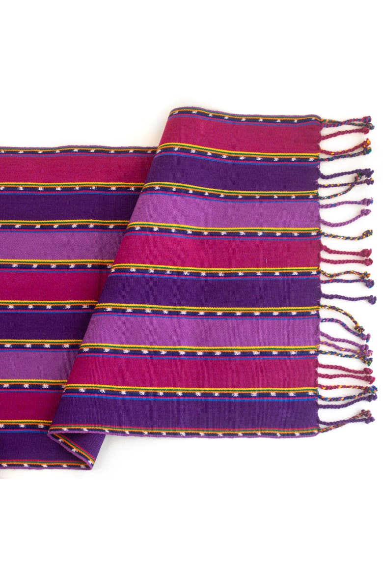 Purple Zunil Table Runner, Main, color, Multi Color
