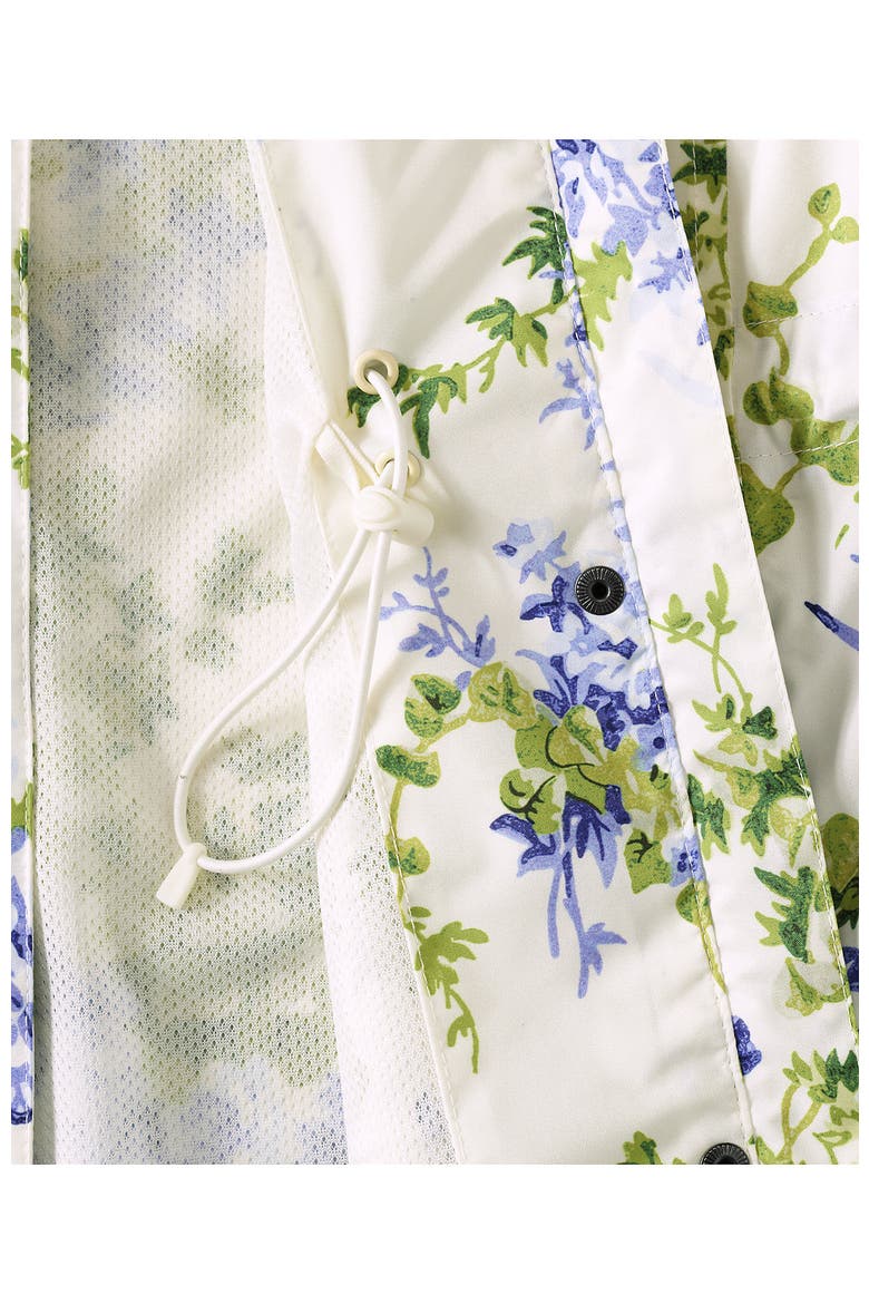 Squall Packable Waterproof Raincoat, Alternate, color, Clear Blue Blooms