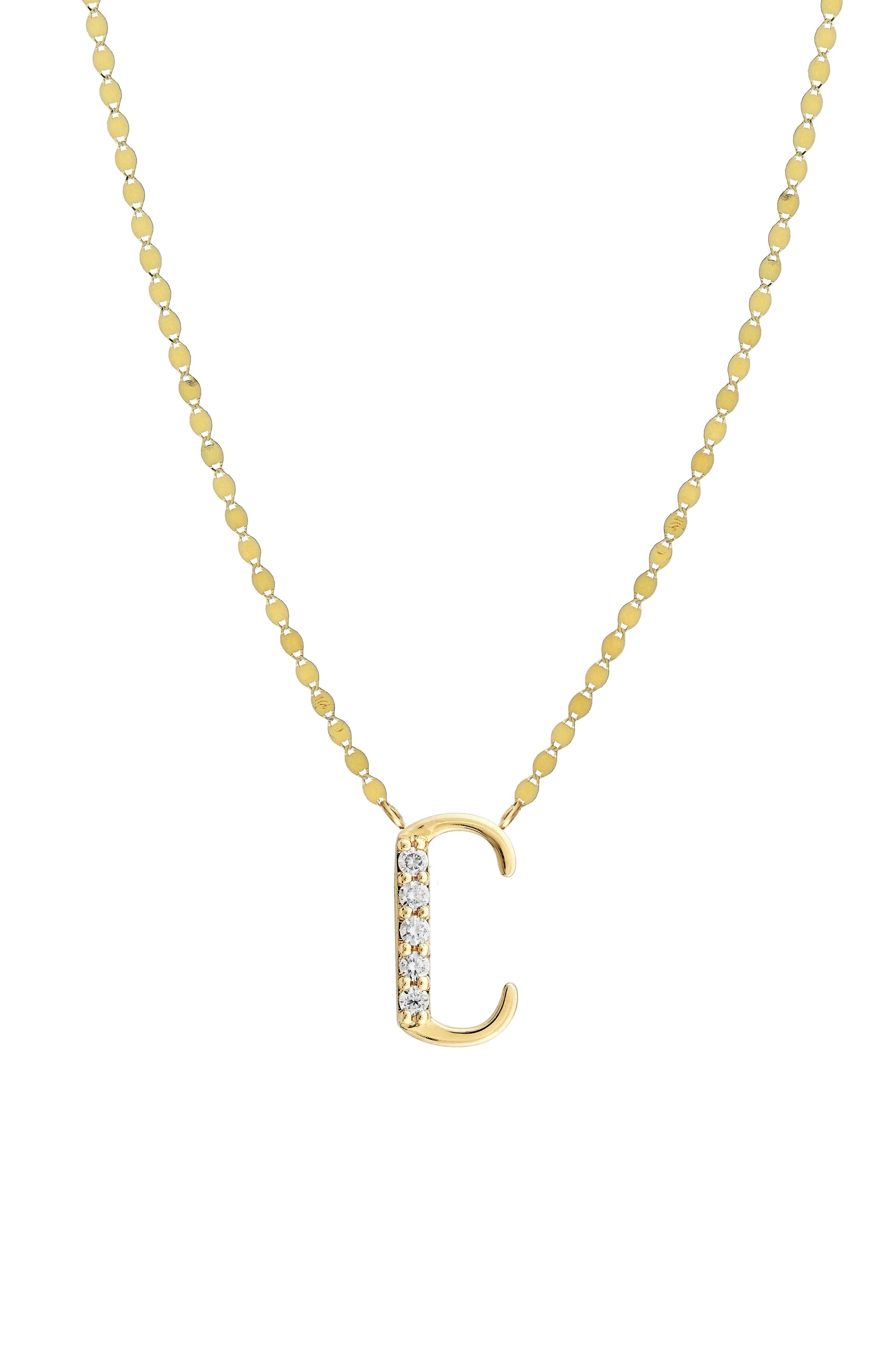 LANA 14K Gold Initial Pendant Necklace