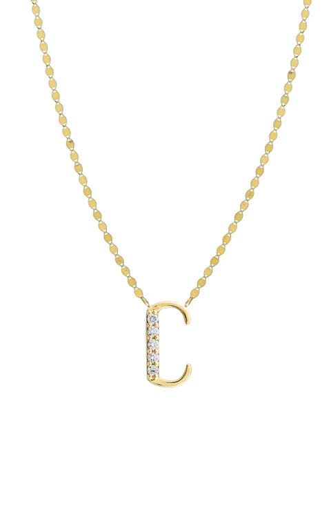 14K Gold Initial Pendant Necklace