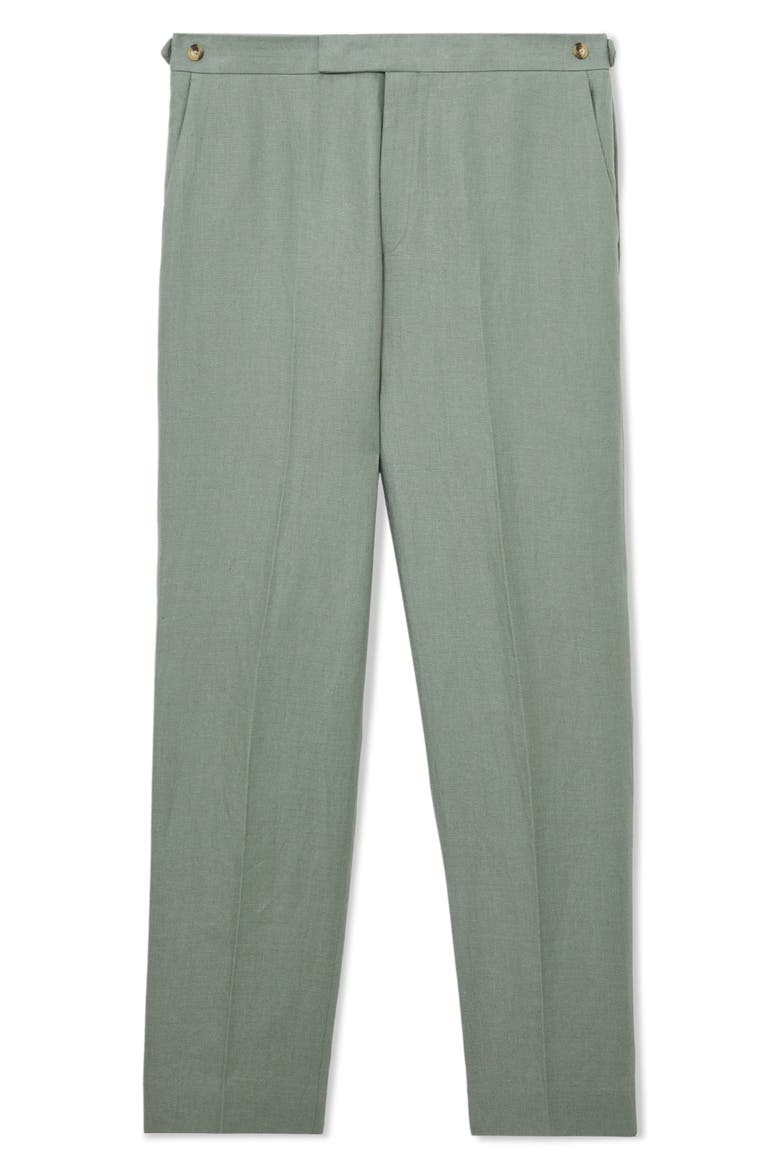 Atlantic Linen Trousers, Alternate, color, SAGE