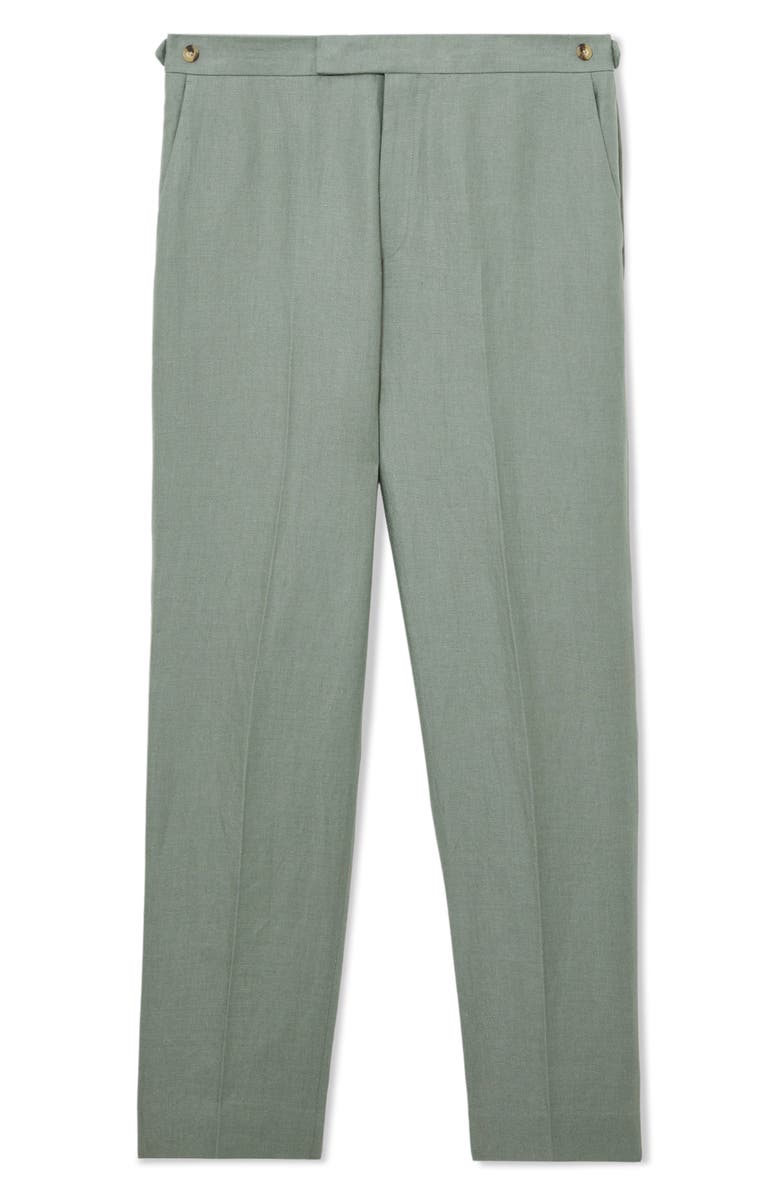 Reiss Atlantic Linen Trousers, Alternate, color, Sage
