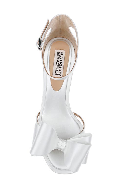 Badgley Mischka Collection Alysha Ankle Strap Sandal In White