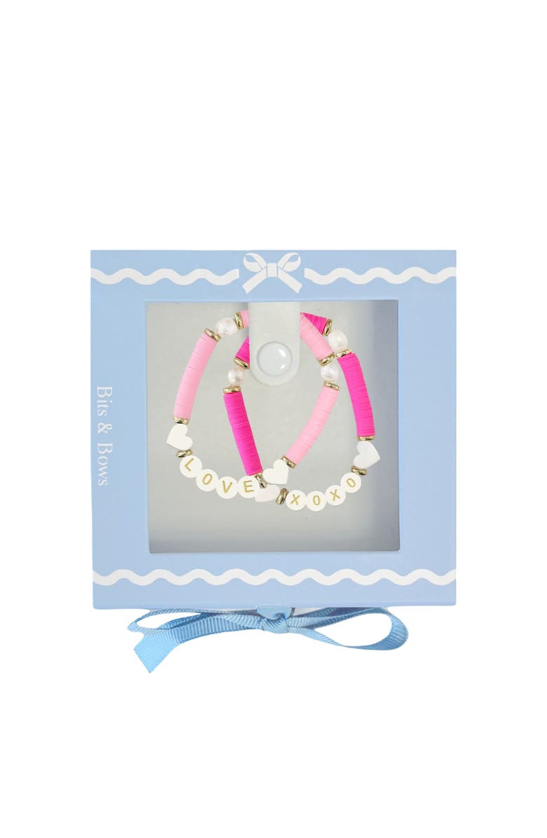 Bits & Bows Love Girls' Bracelet Gift Set, Main, color, Pink