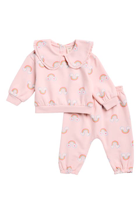 Kids' Ruffle Collar Sweatshirt & Pants Set