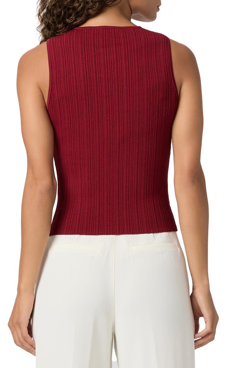 Leira Button Front Sweater Tank, Alternate, color, CRANBERRY