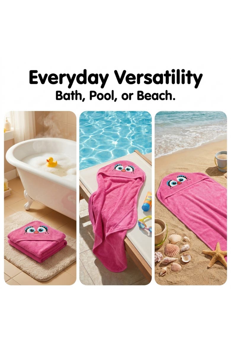 Abby Cadabby Hooded Towel, Alternate, color, Abby Cadabby Pink
