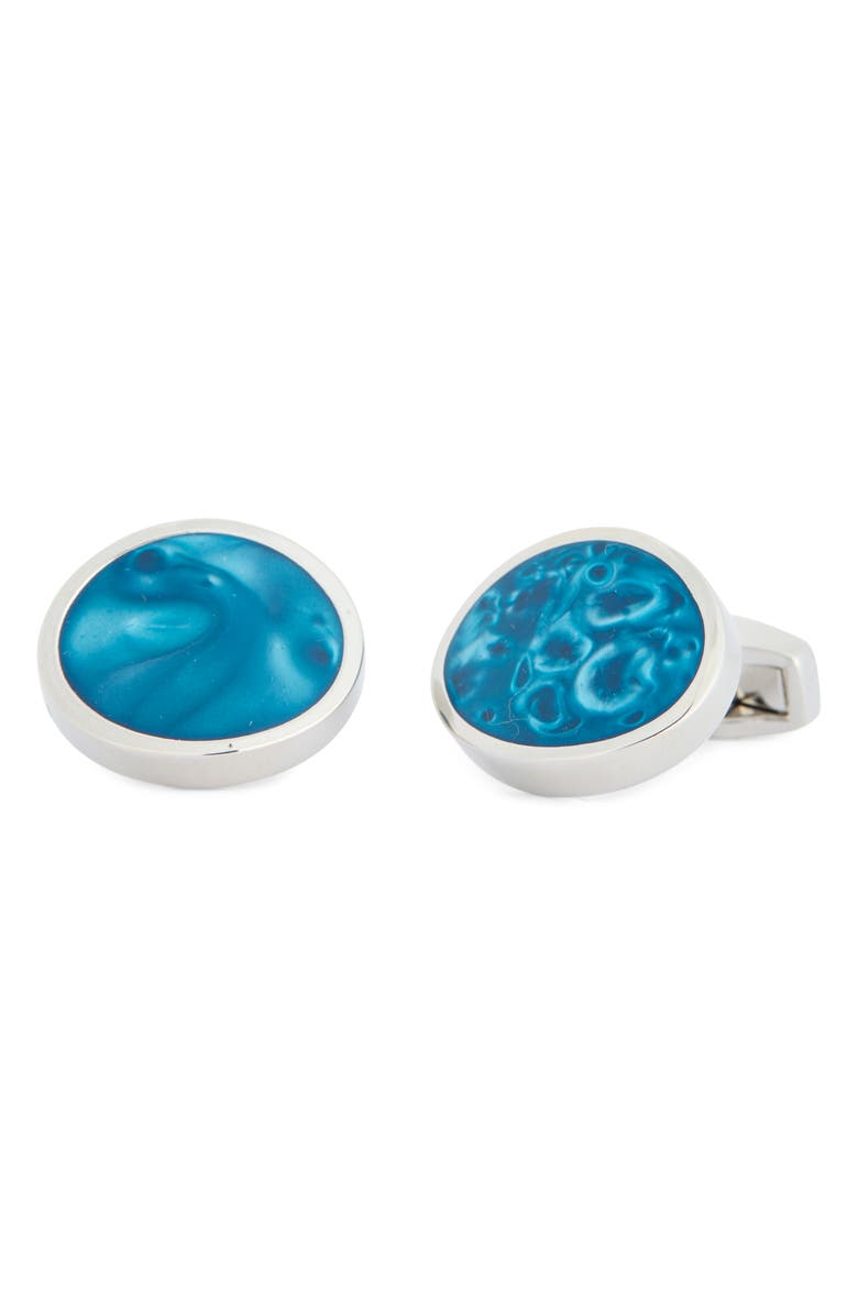 James Michael Green Pearlized Enamel Cuff Links, Main, color, Green