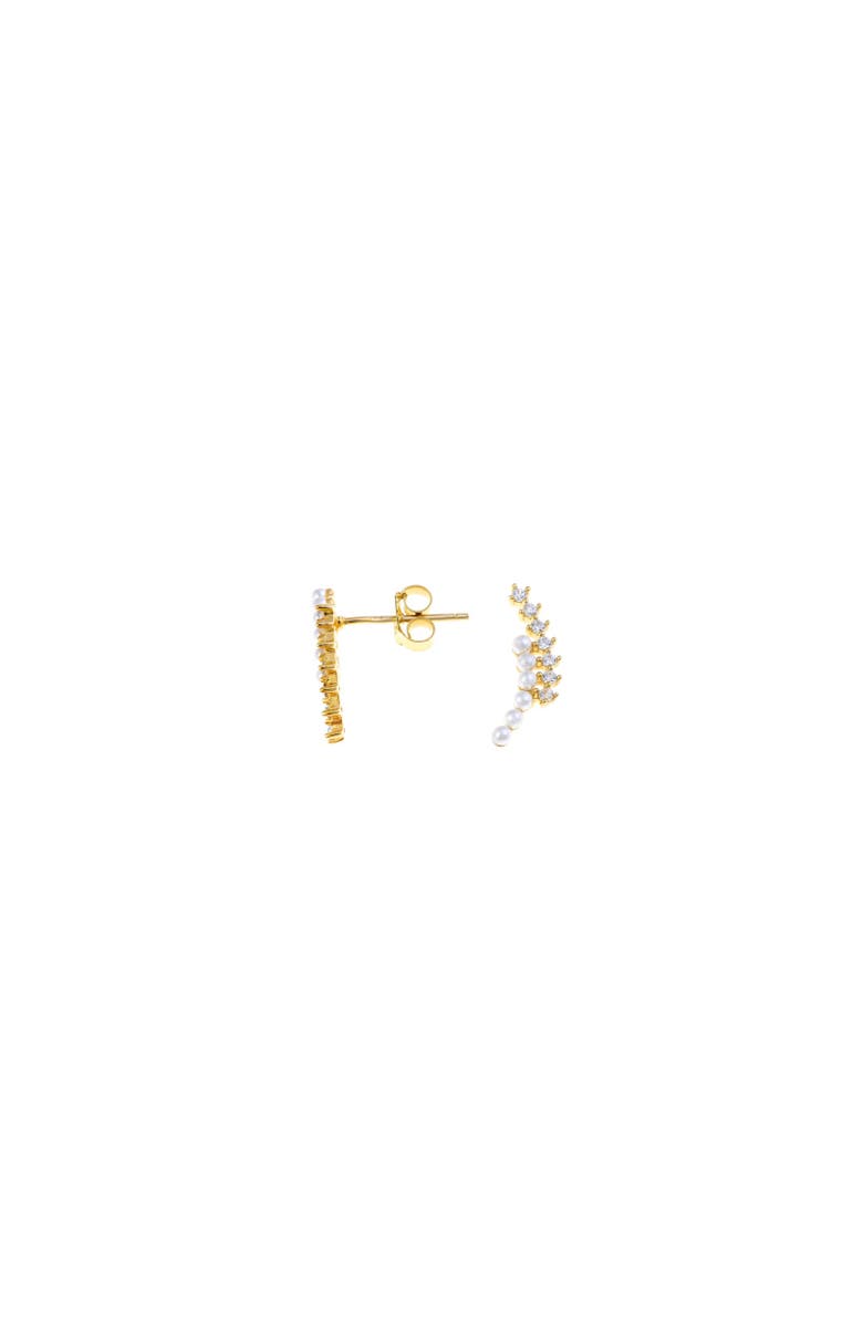 Arte Nova Jewellery Ear Cuff Earrings, Main, color, Silver Gold Plated