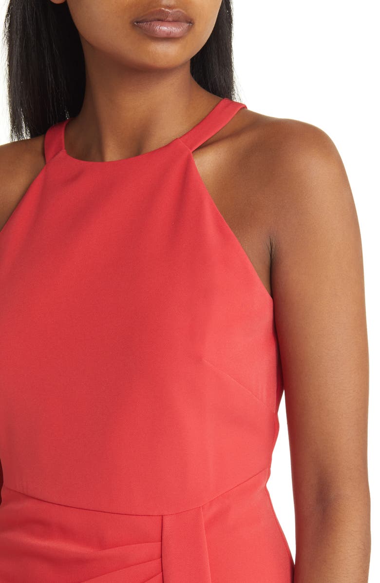 Vince Camuto Laguna Halter Side Tuck Body-Con Dress, Alternate, color,