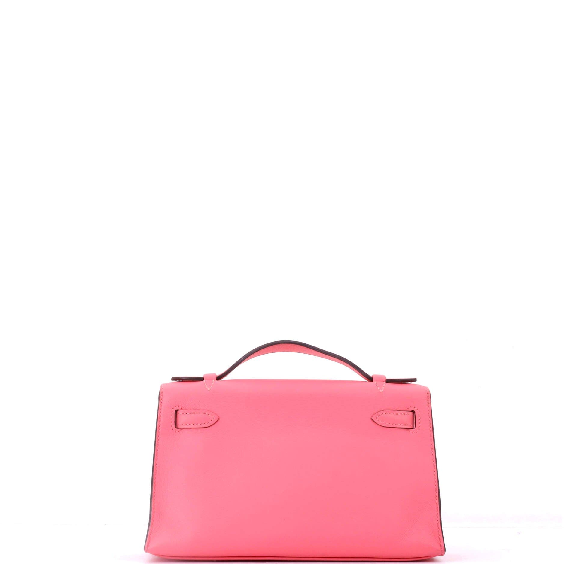 Pre-Owned Hermes Kelly Pochette Swift, Alternate, color, Rose Azalee