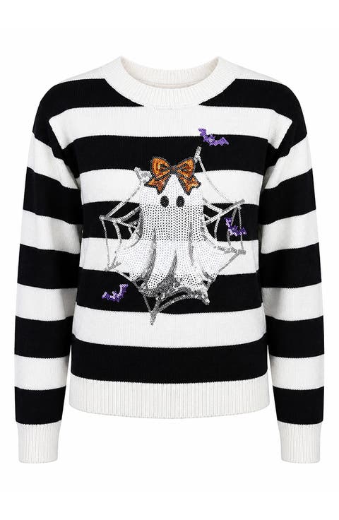 Kids' Sequin Ghost Sweater