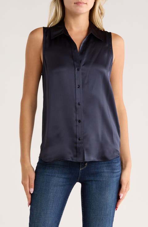 Emmy Sleeveless Silk Shirt