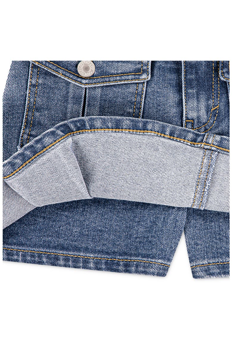 Kids' Pleated Denim Cargo Miniskirt, Alternate, color, RODEO