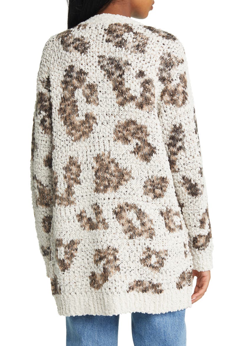 Long Sleeve Cardigan, Alternate, color, OATMEAL LEOPARD