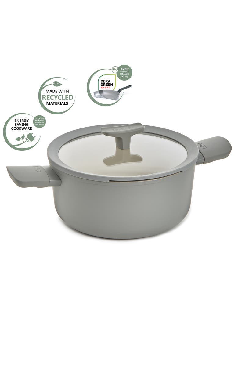 BergHOFF Leo Balance 4.6-Quart Stock Pot, Alternate, color, Moon Mist