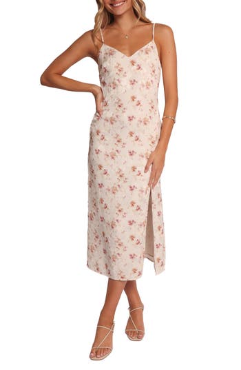 Petal & Pup Elysian Floral Print Midi Dress in Pink Floral at Nordstrom Rack, Size X-Large