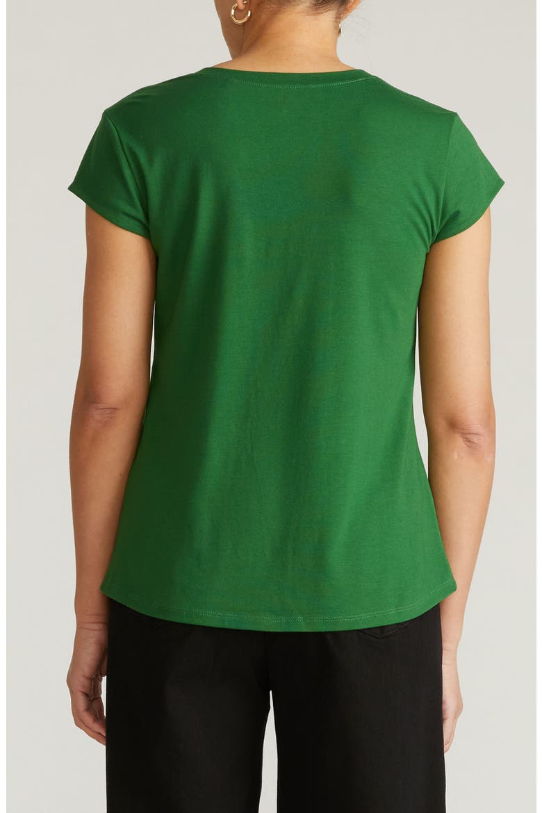 Ashley V-Neck T-Shirt, Alternate, color, GREEN PARK
