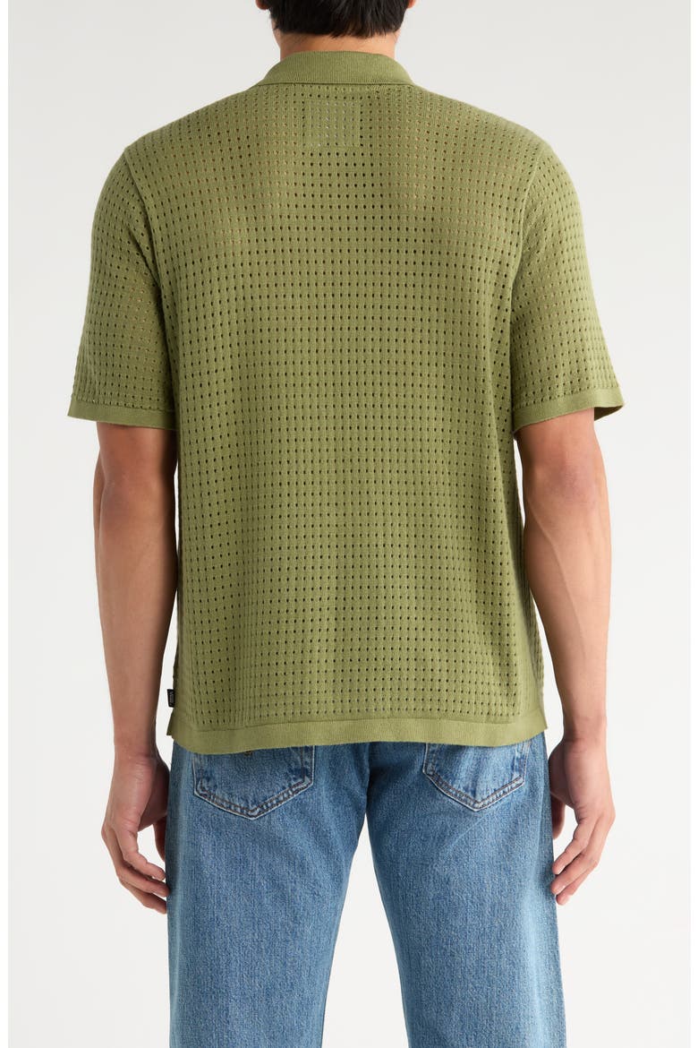 Feldman Short Sleeve Cardigan, Alternate, color, LODEN GREEN