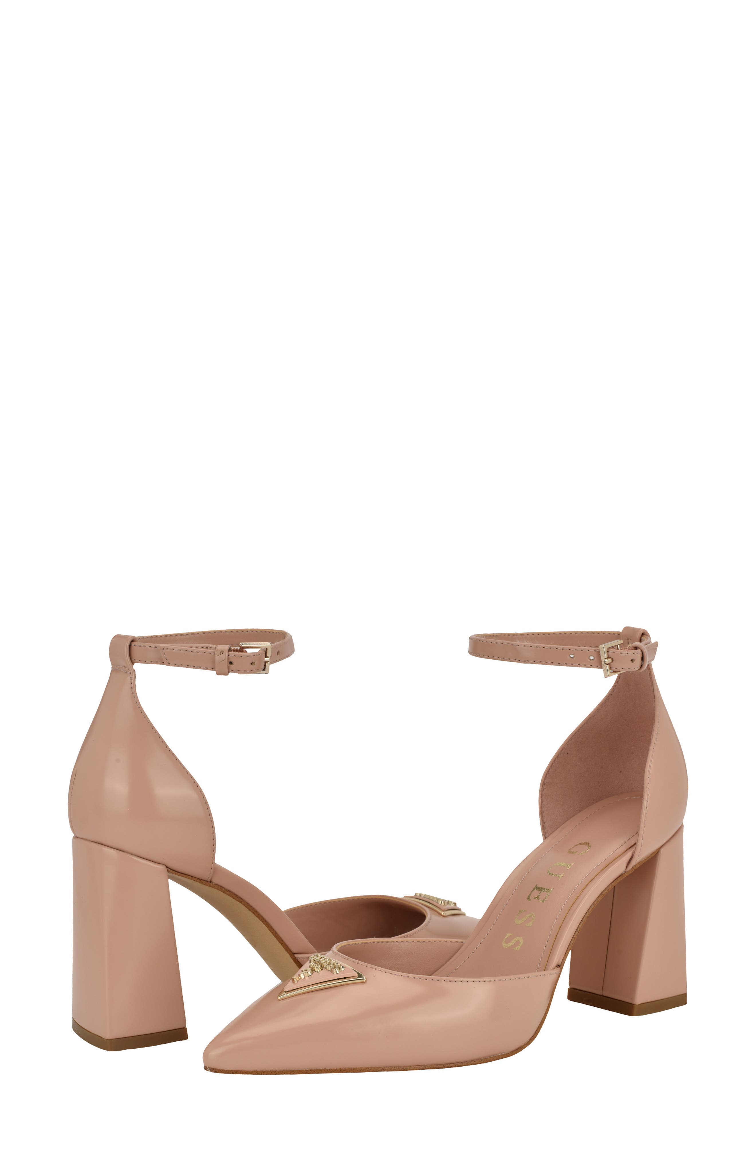 GUESS Barsyn Pointed Toe Ankle Strap Pump, Alternate, color, 