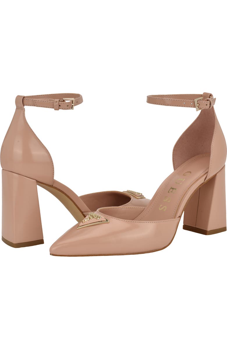 GUESS Barsyn Pointed Toe Ankle Strap Pump, Alternate, color,