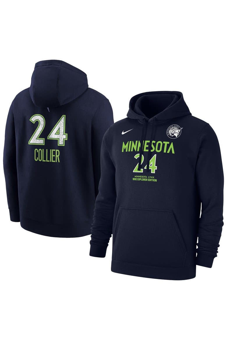Men's Nike Napheesa Collier Navy Minnesota Lynx Explorer Edition Name & Number Pullover Hoodie, Alternate, color, Navy
